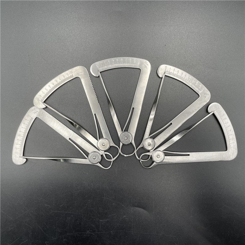 牙科材料齒科口腔器械 測量內(nèi)冠卡尺金屬卡尺 三角尺義齒工具