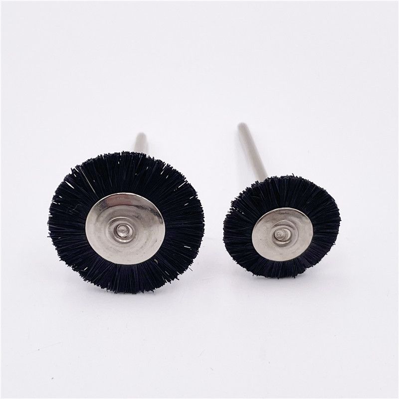廠家供應牙科技工帶柄鬃刷 拋光輪黑棕刷 齒科工廠材料
